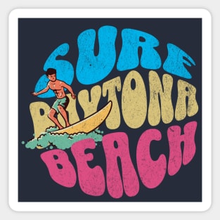 Surf Daytona Beach Florida Vintage Surfboard Surfing Sticker